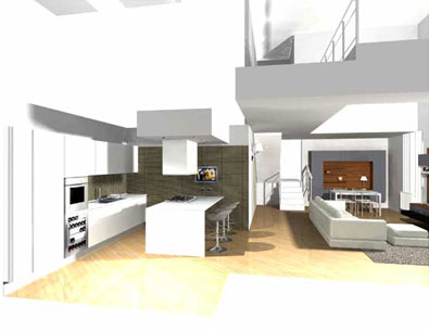 progettazione sala e cucina